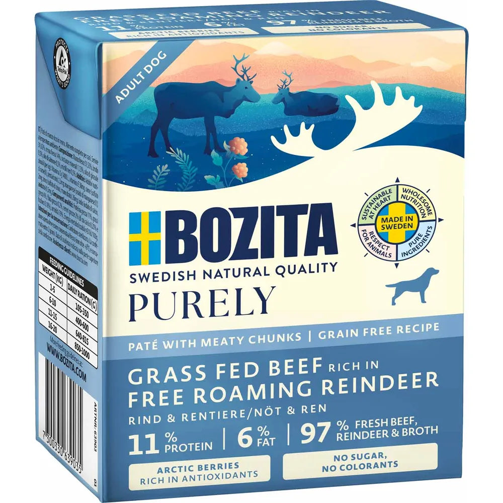 Bozita Dog Purely Pate 370g Reindeer 6st