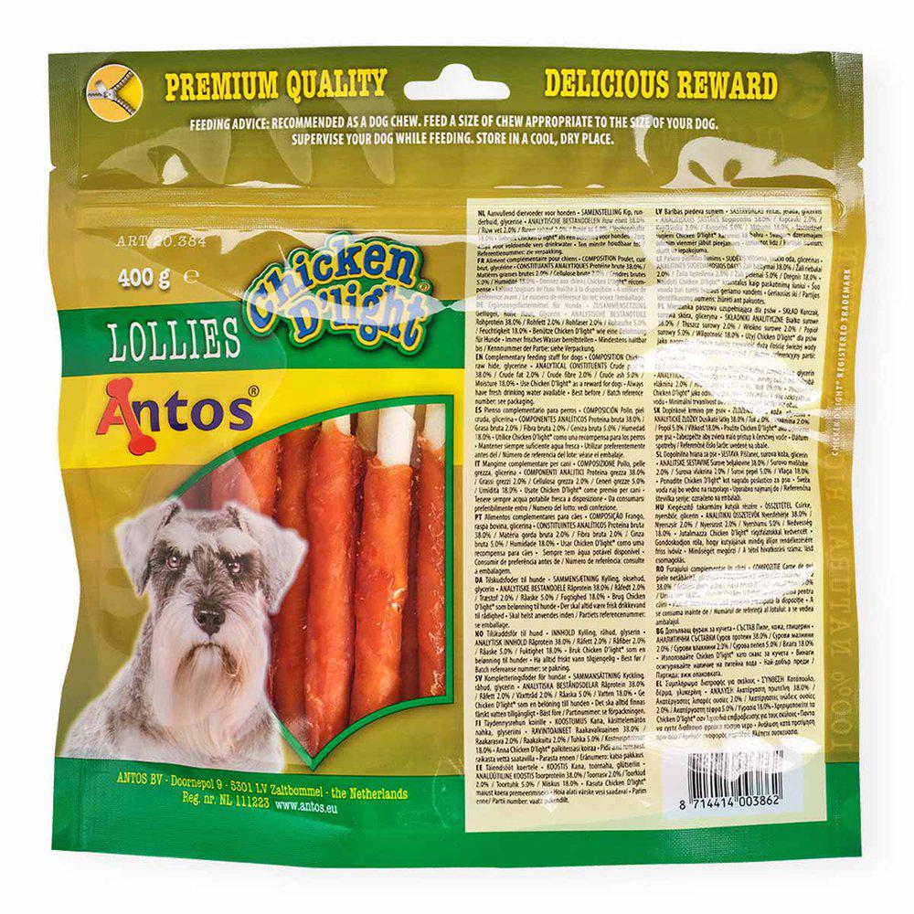 Hundsnacks Chicken D'light Lollies 400g