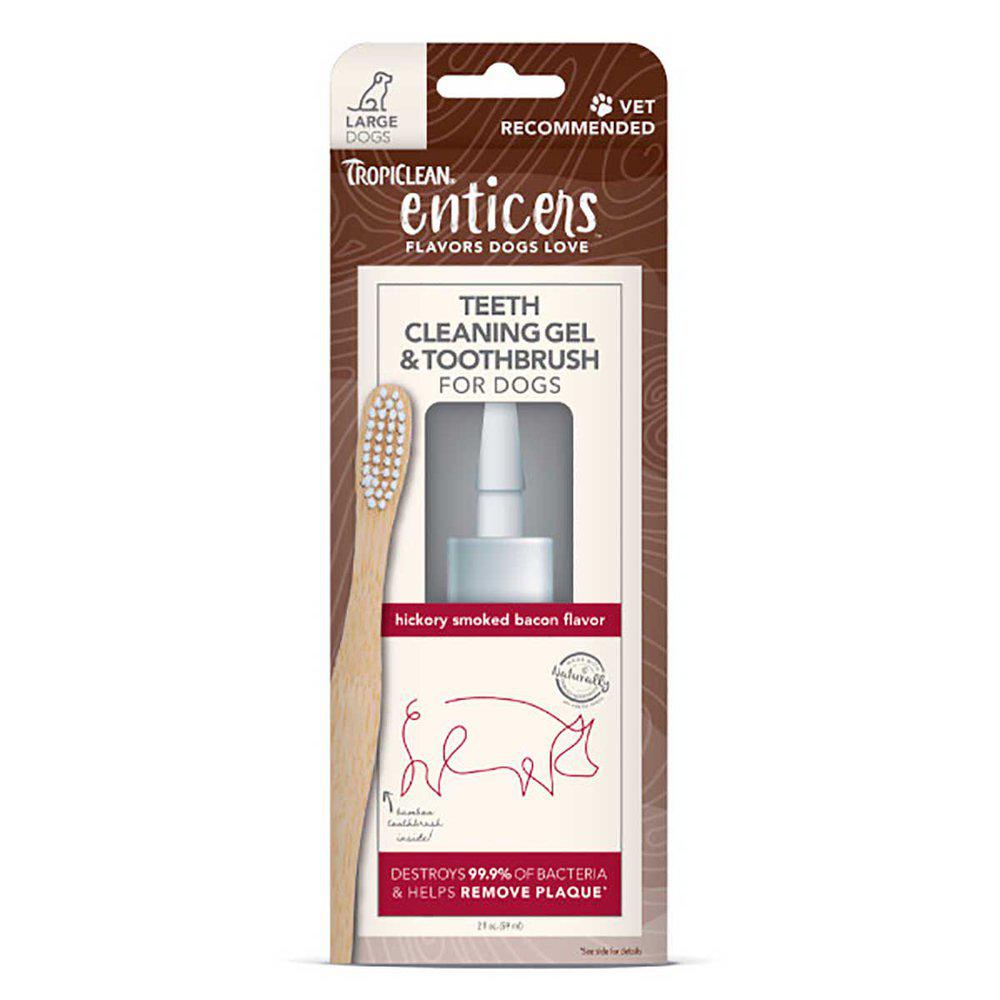 Tropiclean Enticersgel & Brush L Dog Bacon 59ml