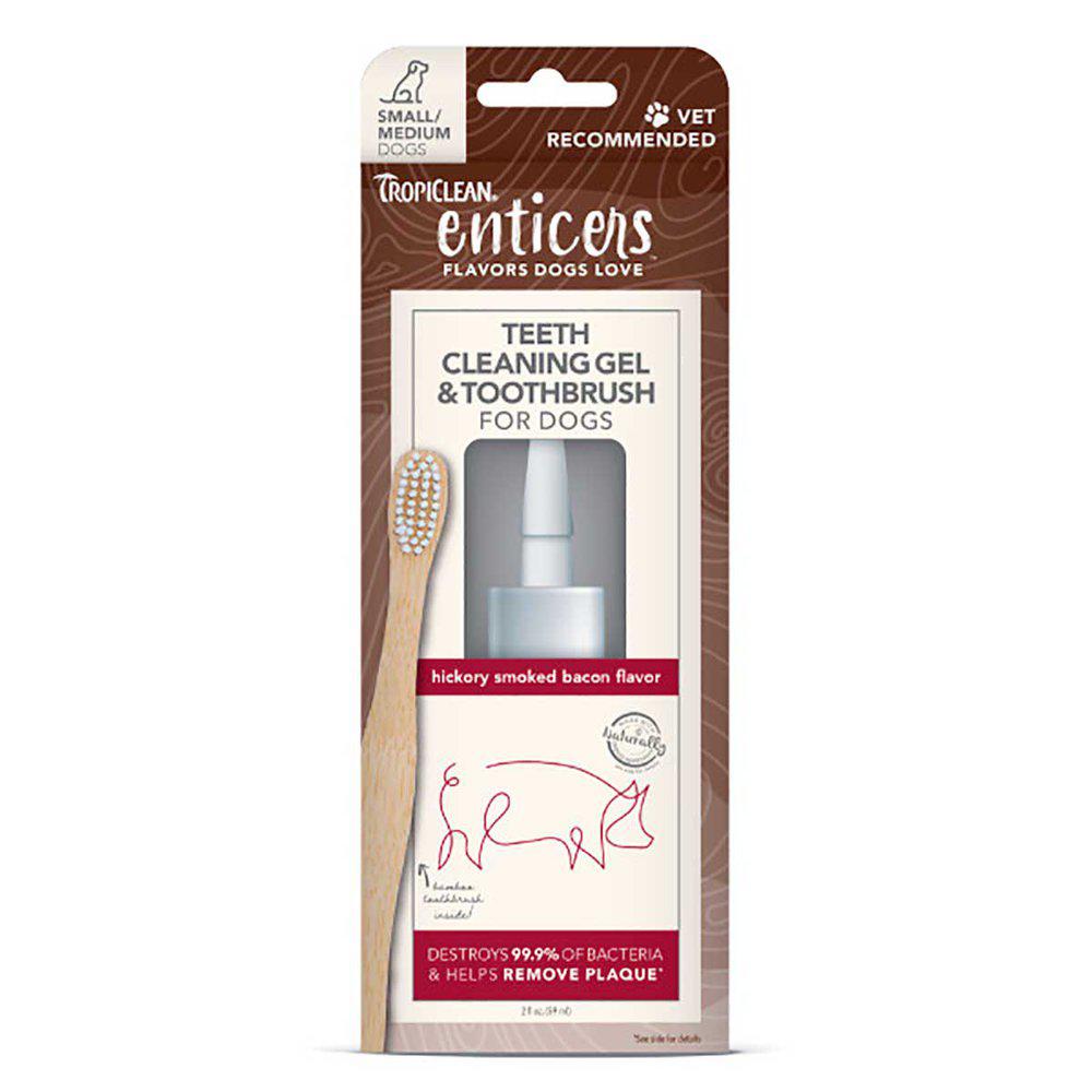 Tropiclean Enticersgel & Brush S/m Dogbacon 59ml