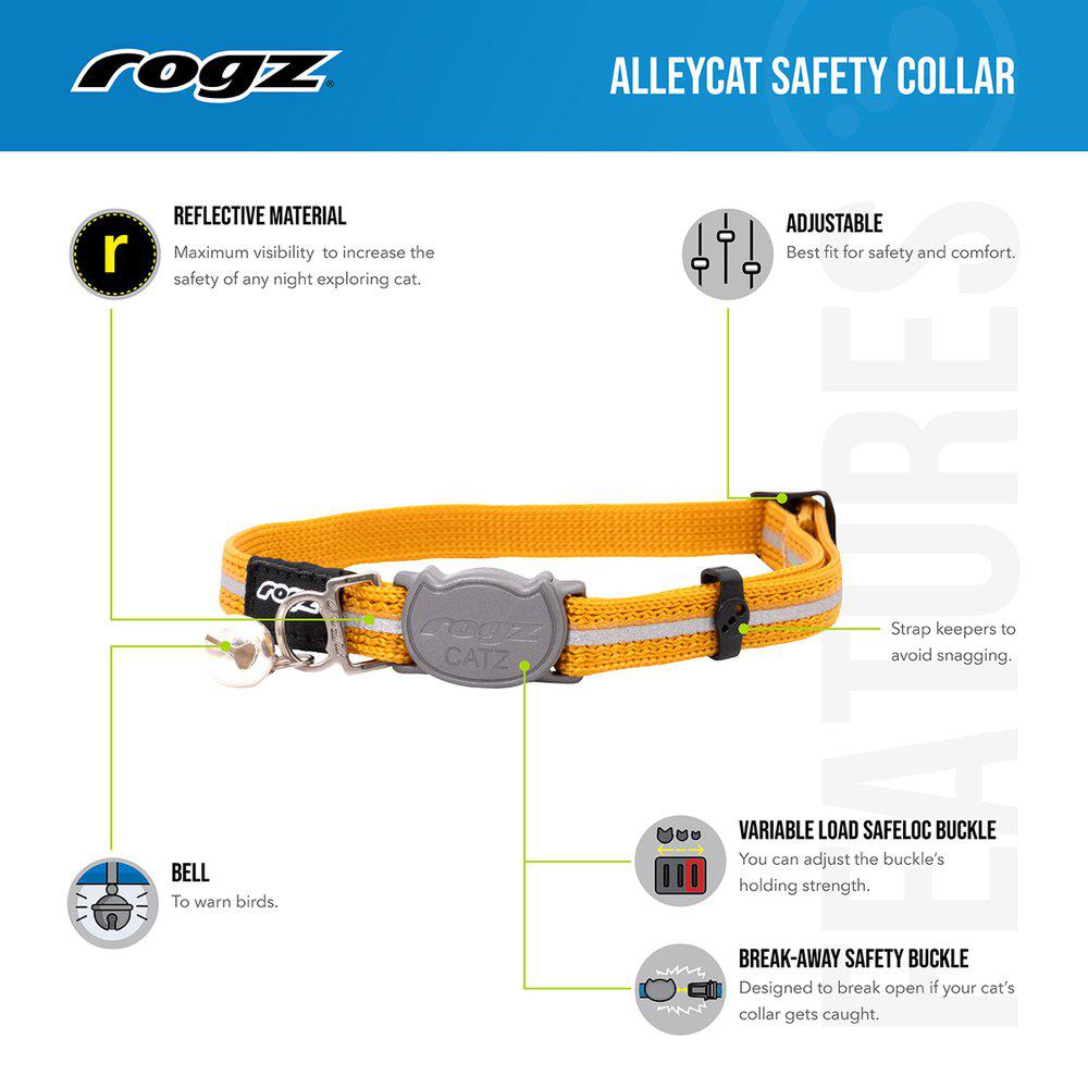 Rogz Alleycat Halsband S Ljus Lila 11mm20