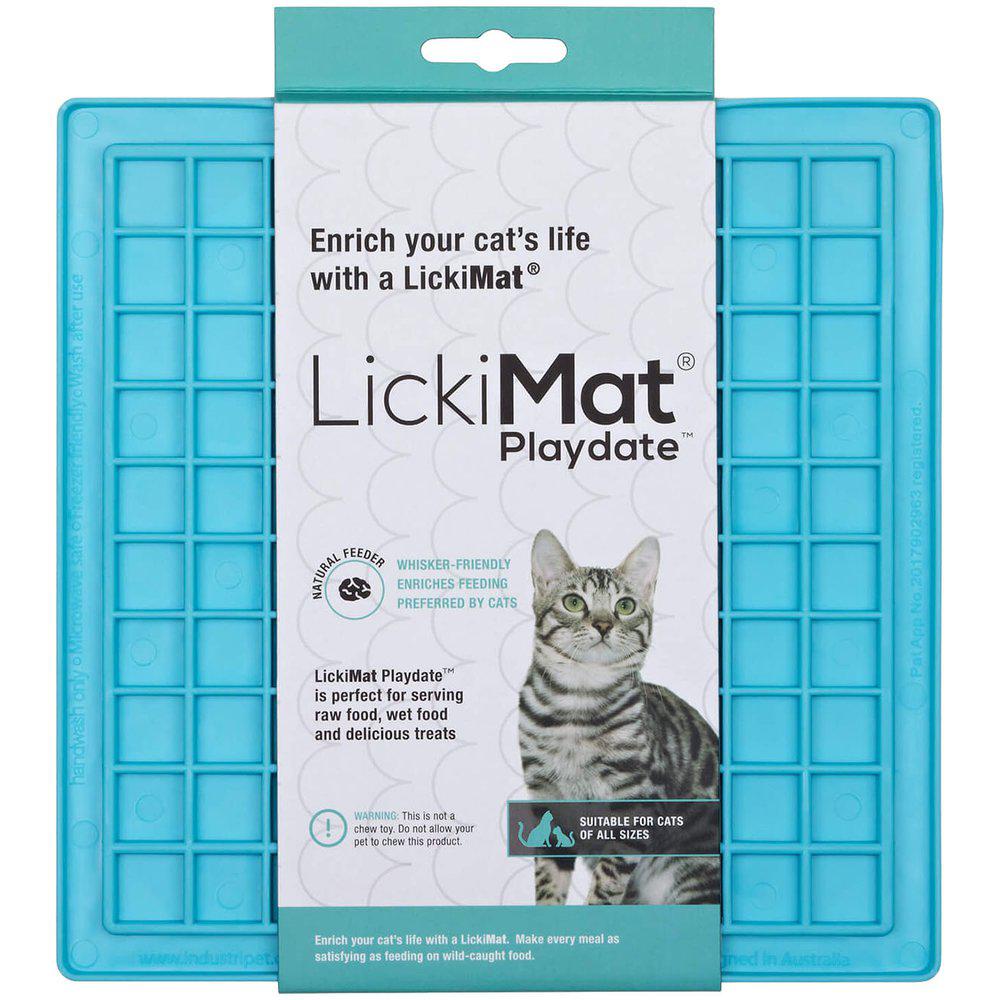 Lickimat Cat Playdate Ljusblå 20x20cm