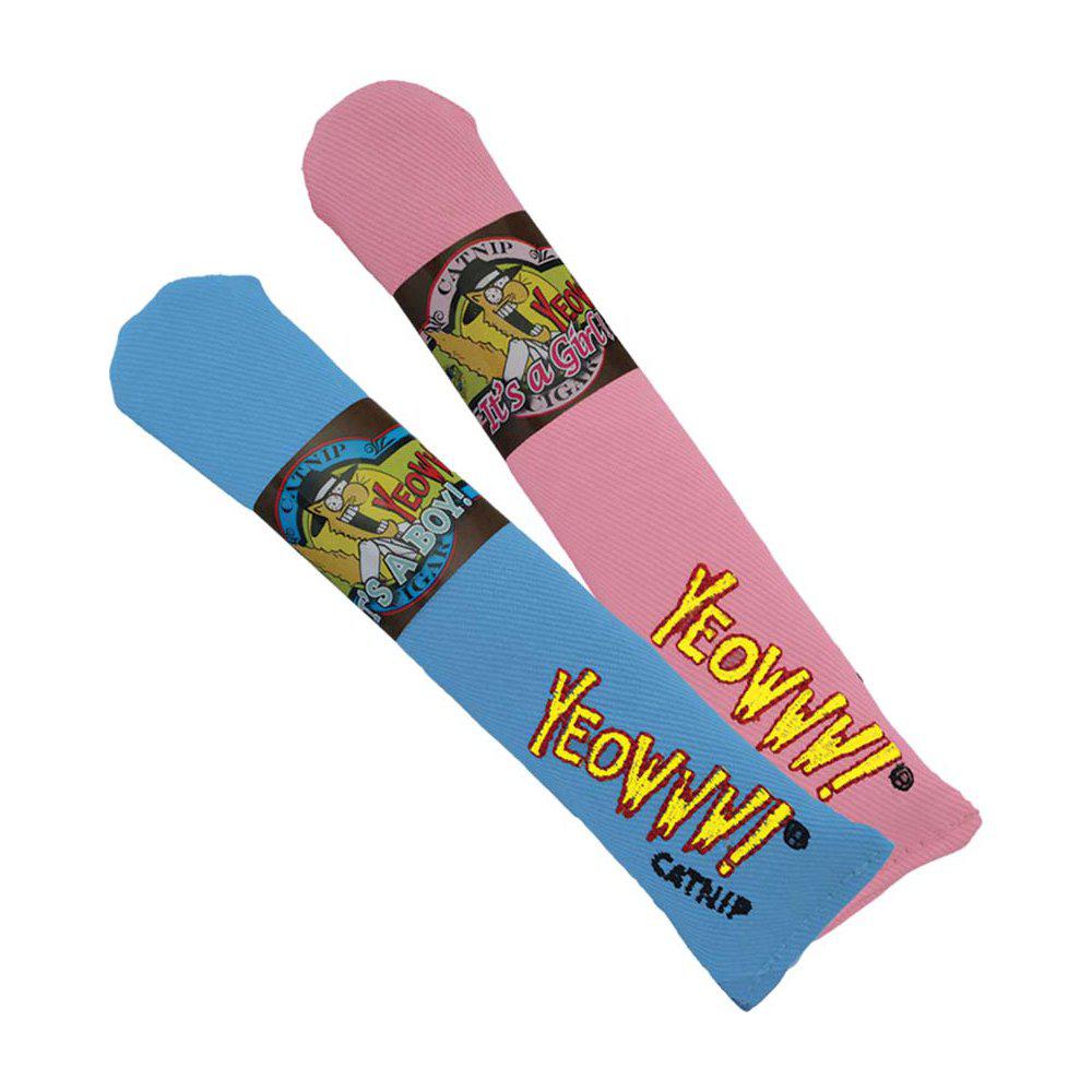 Yeowww Catnip Cigarr 18cm Rosa & Blå Displaylåda