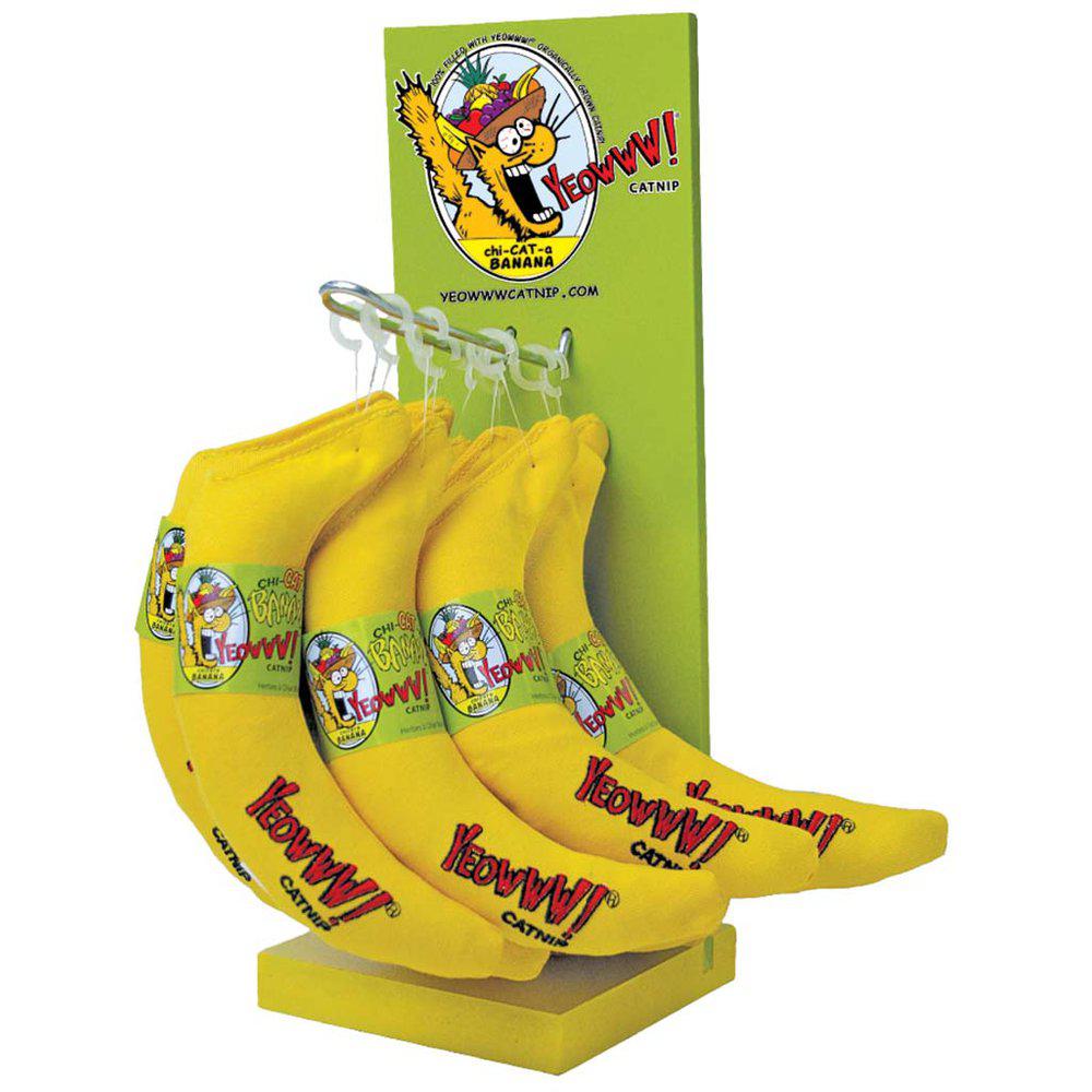 Yeowww Catnip Banan 18cm Displayställ 12bananer