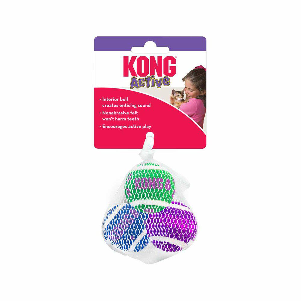 Kong Cat Active Tennisball W/bells Ø4cm