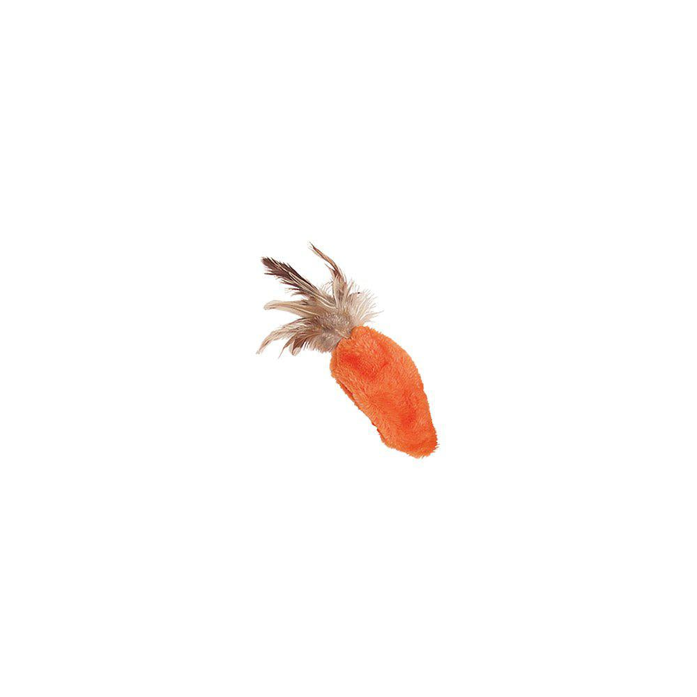 Kong Refillable Catnip Feather Top Carrot 13x6x1 Cm