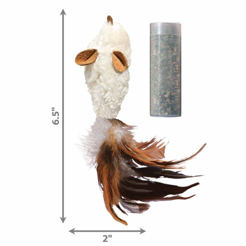 Kong Refillable Feather Mouse 2,5x16,5x5cm