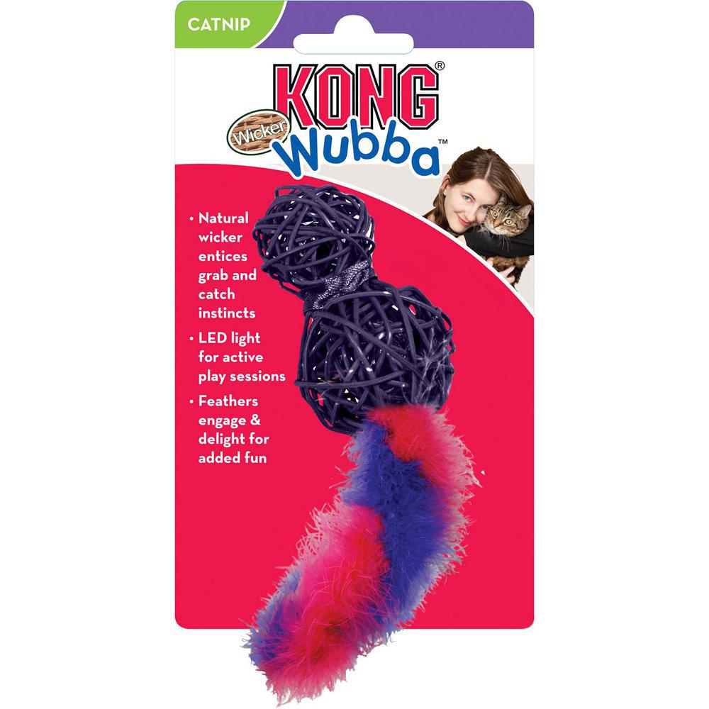 Kong Wubba Wicker Mix Färg 7x4ø Cm