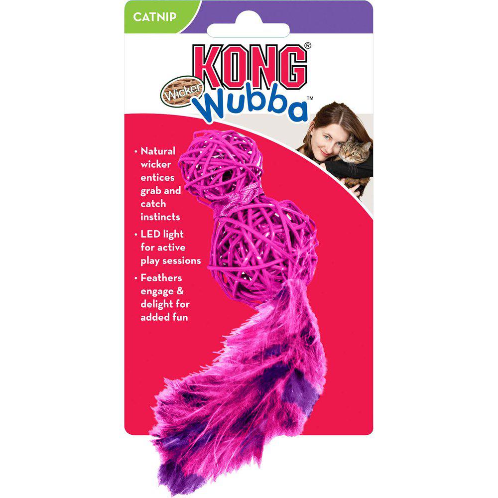 Kong Wubba Wicker Mix Färg 7x4ø Cm