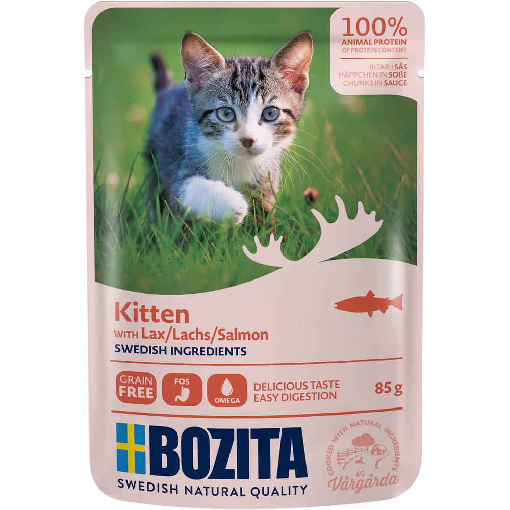 Bozita Feline Kitten Lax I Sås Pouch 85gr