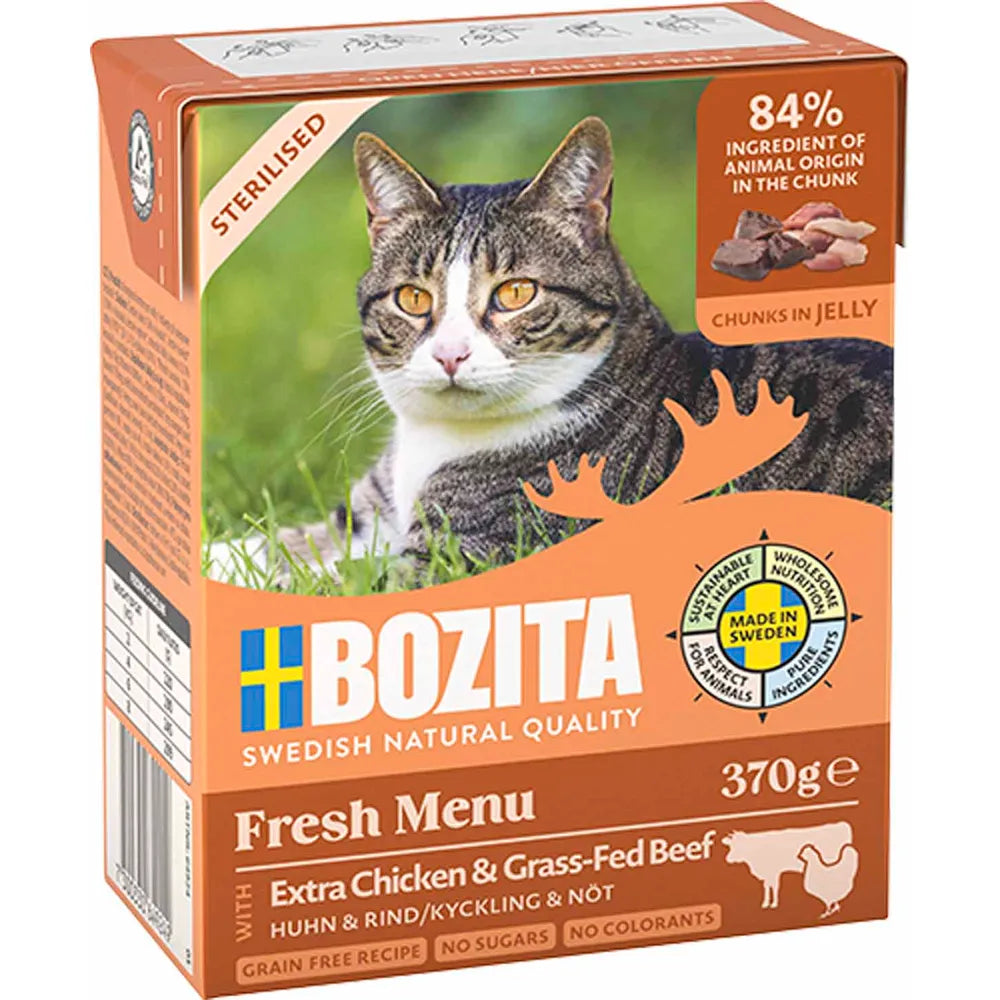 Bozita Cat Sterilised Chicken & Beef Injelly 370g