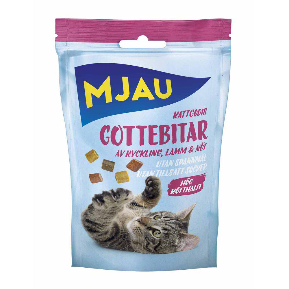 Mjau Treat Gottebitar Mix 30g