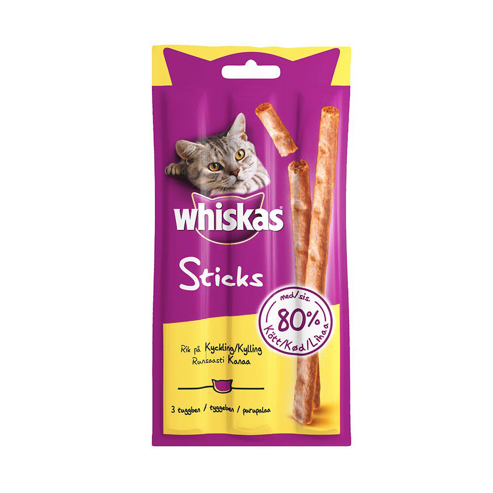 Whiskas Kattsticks Kyckling 3st 6gr