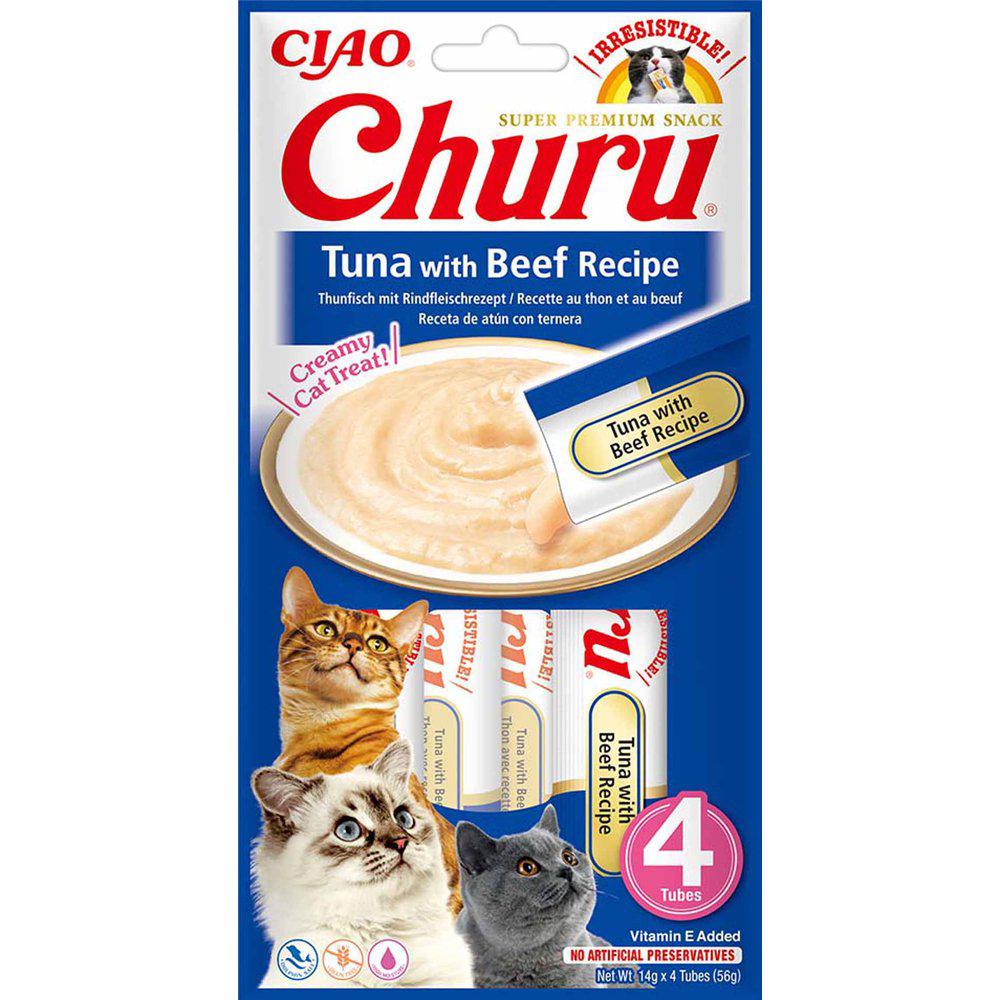 Churu Cat Tuna Withbeef 4st Dk Etikett