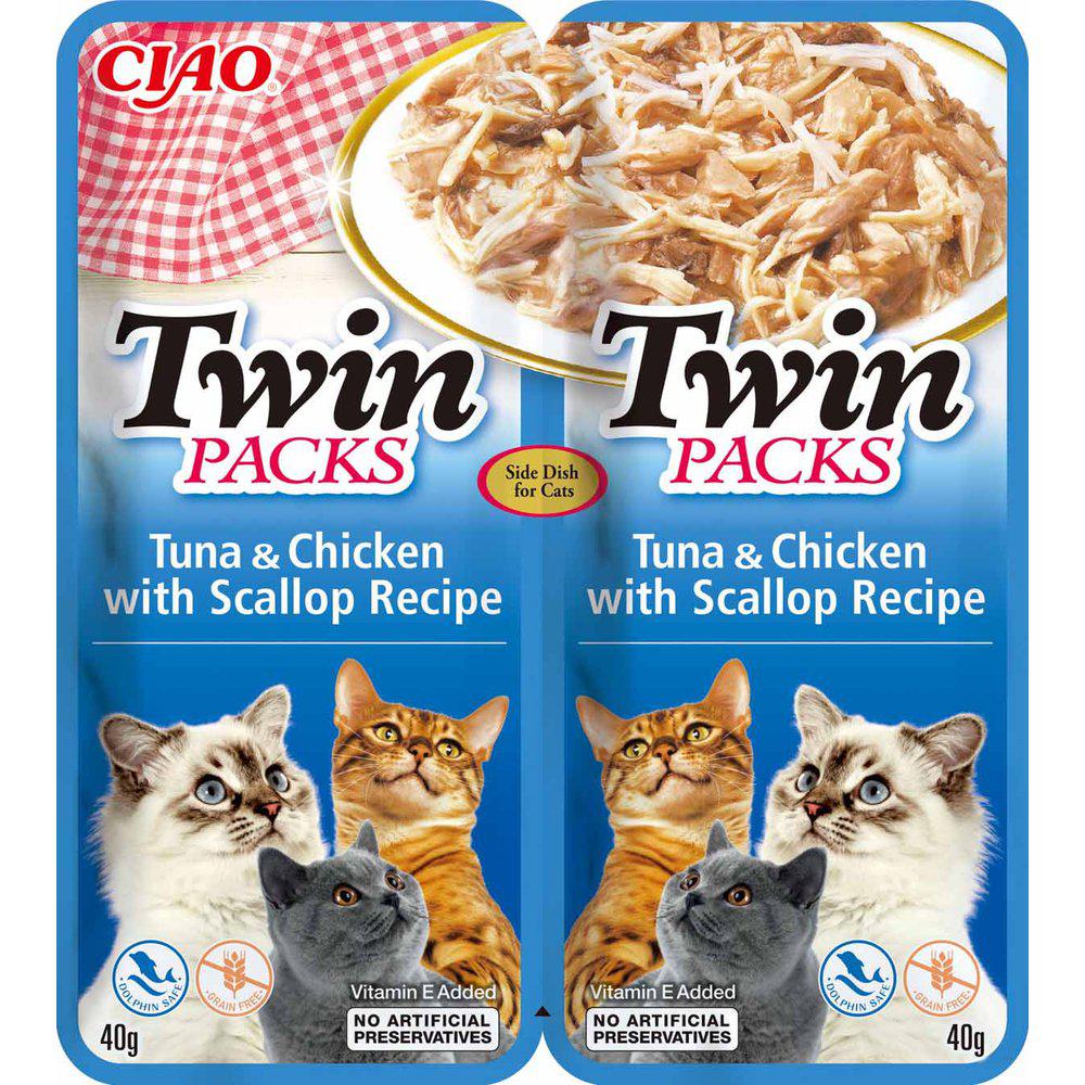 Twin Packs Cat Tuna/chicken In Scallop Broth 2x40g