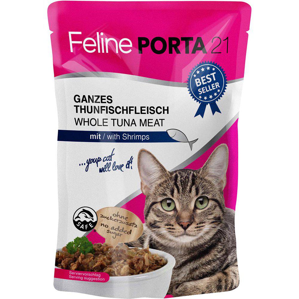 Kattfoder Feline Tonfisk & Räkor 100gr Pouch