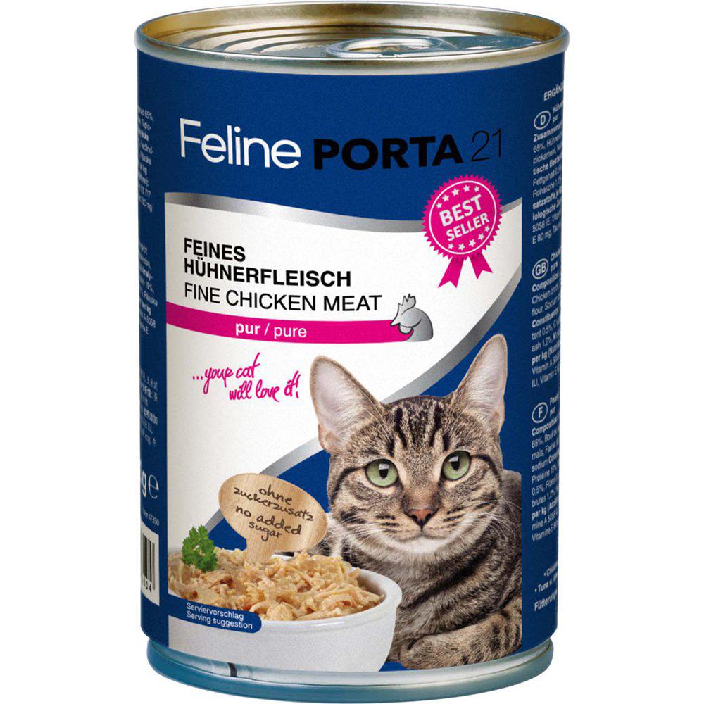 Kattfoder Feline Hela Kycklingbitar 400gr Burk