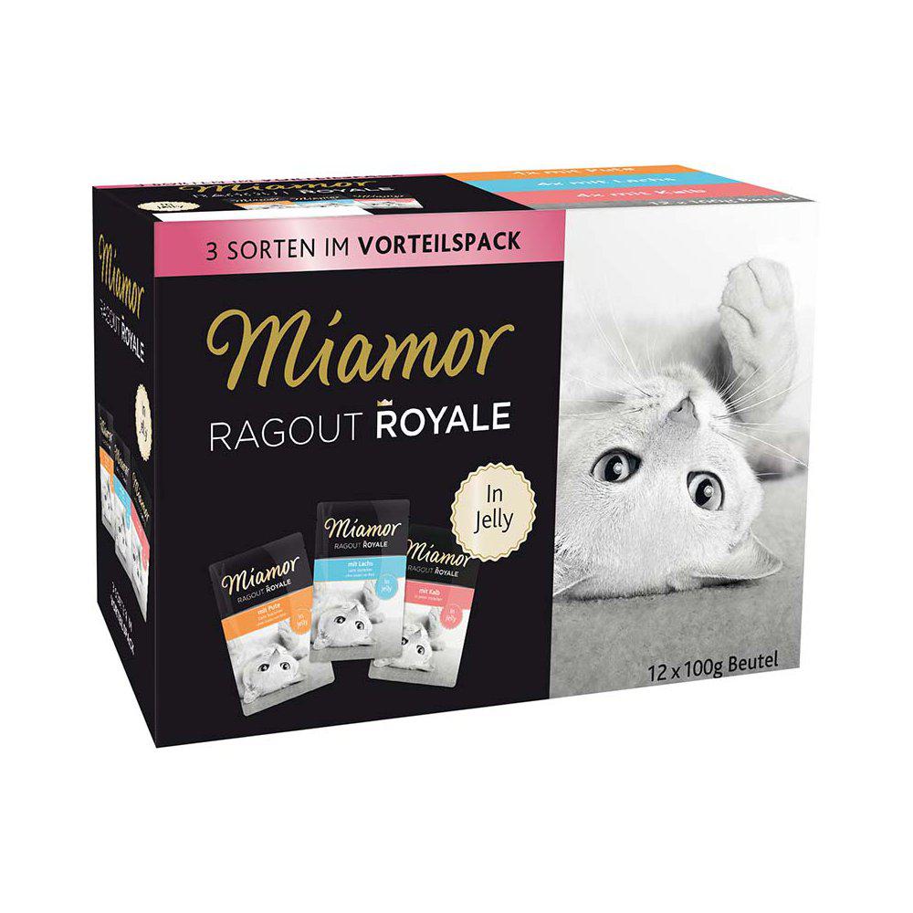 Miamor Ragout Multipack Gelé (Kalkon,lax,kalv) 12x100gr