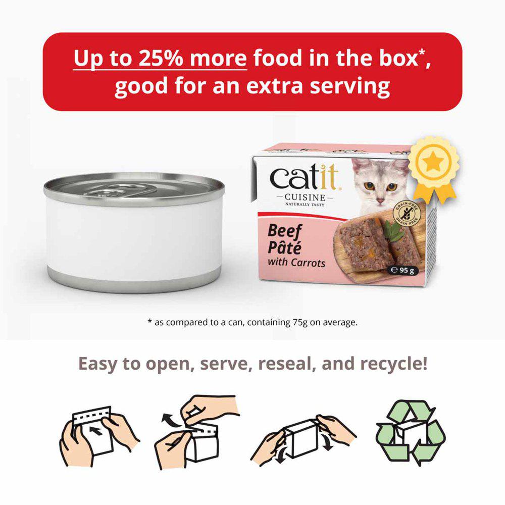 Catit Cuisine Pate Beef & Carrots 95g