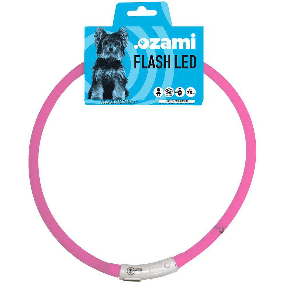 Halsband Flash Led Rosa 70cm (Gammal Design)