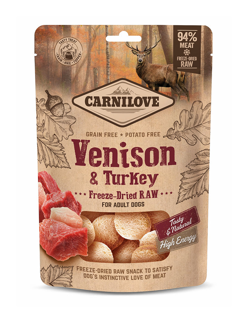 Carnilove Freeze-Dried Raw Snacks Venison & Turkey 60g